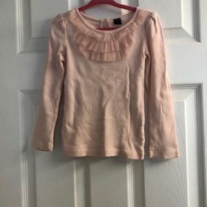 Little girl’s ruffled tulle shirt 4t